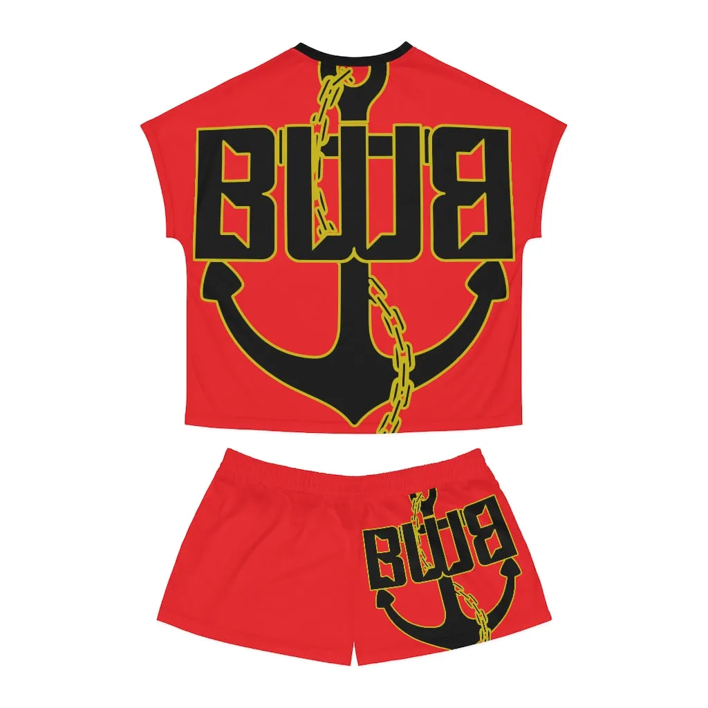 Women's Red Short Pajama Set