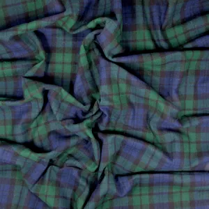 Wool -58"- Green/Blue/Black Plaid