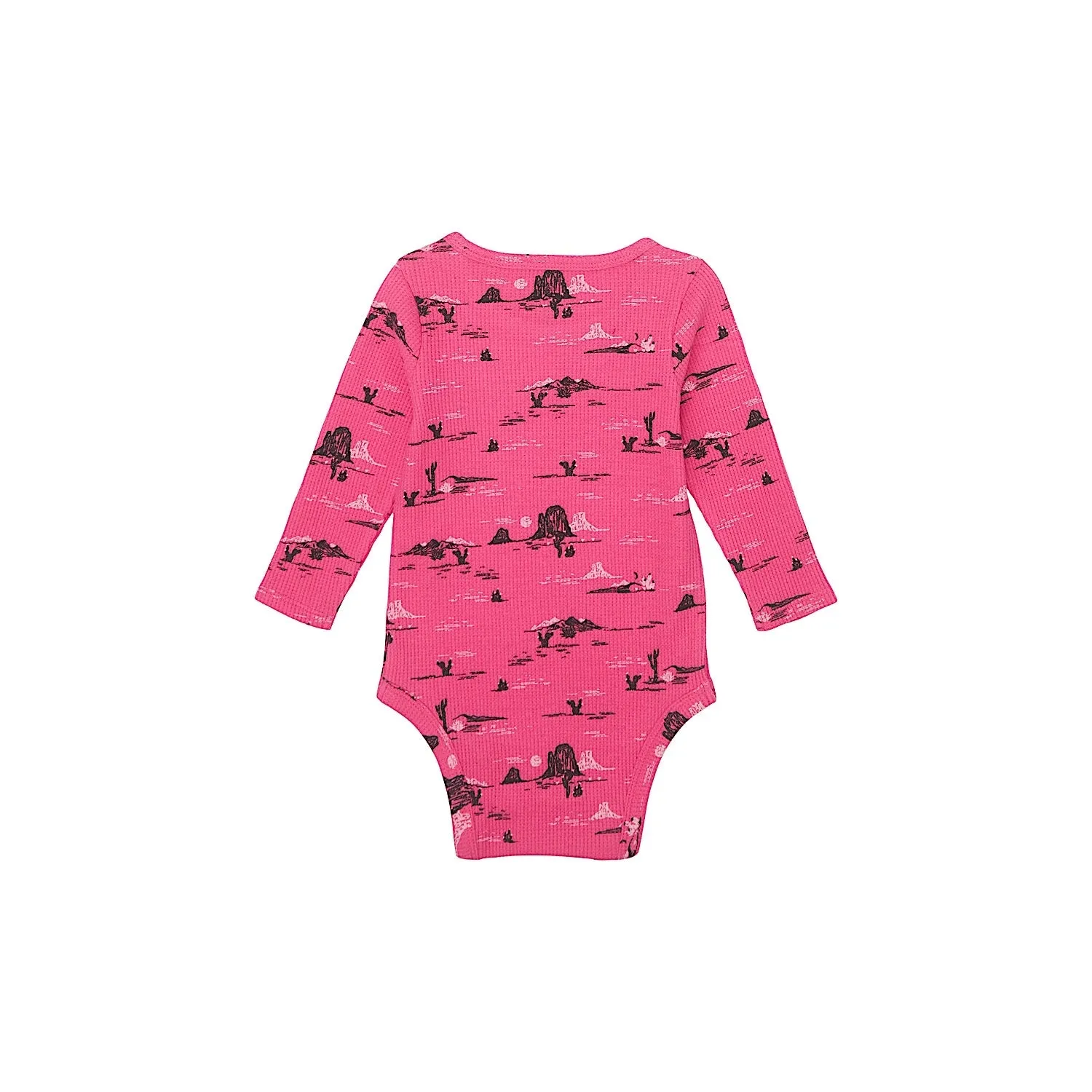 Wrangler Baby Girl's Logo Waffle Textured Bodysuit - Pink