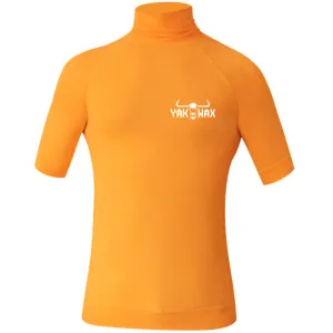 Yakwax Youth Kids OG Logo Short Sleeve UV Rash Vest - Orange